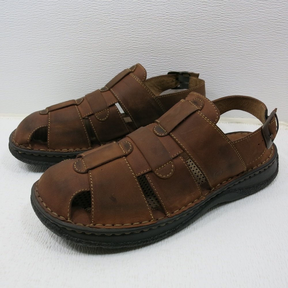 Born Nubuck Leather Fisherman Sandal Shoes 13 47.5 - Picture 1 of 7